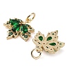 Rack Plating Brass Clear Cubic Zirconia Pendants KK-B078-02G14-02-3