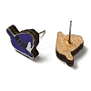 Wood Stud Earrings EJEW-Z054-02J-2