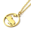 304 Stainless Steel Pendant Necklaces NJEW-Z025-01G-2