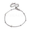 Brass Cable Chain Bracelets for Women BJEW-G735-20P-4