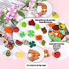 16Pcs 8 Styles Food Grade Silicone Focal Beads SIL-SZ0002-22-6