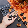 16Pcs 4 Styles Halloween Silicone Beads SIL-SC0002-09-3