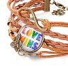 Rainbow Pride Bracelet BJEW-F426-01I-3
