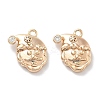 Brass Micro Pave Cubic Zirconia Pendants KK-M102-11G-1