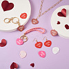30Pcs 6 Colors Valentine's Day Opaque Acrylic Pendants SACR-BT0001-03-7