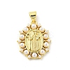 Brass with ABS Plastic Imitation Pearl Pendants FIND-Z023-04A-1