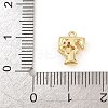 Brass Micro Pave Clear Cubic Zirconia Charms KK-Z151-18G-T-3