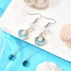 Alloy Shell Shape Dangle Earrings EJEW-TA00655-1