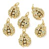 Ladybug Rack Plating Brass Micro Pave Cubic Zirconia Pendants KK-Z053-03G-2