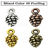 48Pcs 4 Colors Tibetan Style Alloy Pendants TIBEP-YW0001-80-2