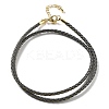 Polyester Cord Braided Necklace Makings MAK-L043-03G-01-1
