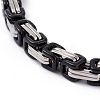 Vacuum Plating 304 Stainless Steel Byzantine Chain Bracelets BJEW-I295-02B-EBP-2