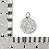 Brass Pave Natural Shell Flat Round with Letter Charms KK-Z115-13P-Z-3