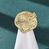 Ocean Brass Cuff Open Rings RJEW-Z129-01G-01-1