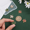 6Pcs 3 Colors Brass Micro Pave Cubic Zirconia Pendants KK-BC0010-52-3