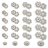  24Pcs 4 Style Alloy & Brass Snap Buttons FIND-NB0003-66P-1