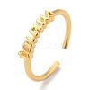 Constellation/Zodiac Sign Brass Cuff Rings RJEW-J074-05G-C-3