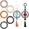7Pcs 7 Colors Print Silicone Beads SIL-SC0001-86A-1