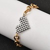 304 Stainless Steel Link Bracelets BJEW-K264-02B-G-1