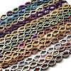 Electroplated Synthetic Non-magnetic Hematite Beads Strands G-L613-Z01-01-1