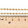 304 Stainless Steel Rice Link Chain Necklaces for Women NJEW-U045-04G-3