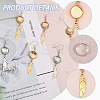 6 Pairs 6 Color Blank Clear Glass Dome Dangle Earrings EJEW-AB00013-5