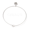 Brass with ABS Imitation Pearl Charm Necklace BJEW-Q350-05B-P-3