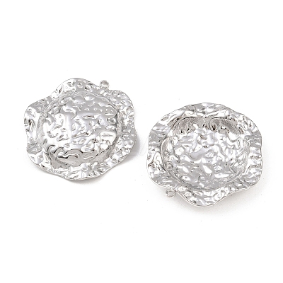 Hammered 304 Stainless Steel Pendants STAS-P424-07P-1
