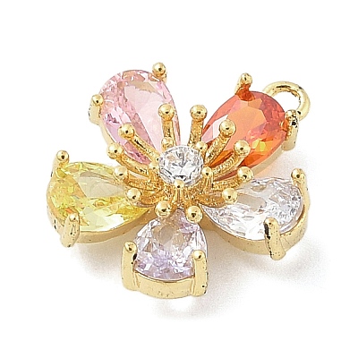 Brass Micro Pave Cubic Zirconia Pendants LS-KK-S514-02A-G-1