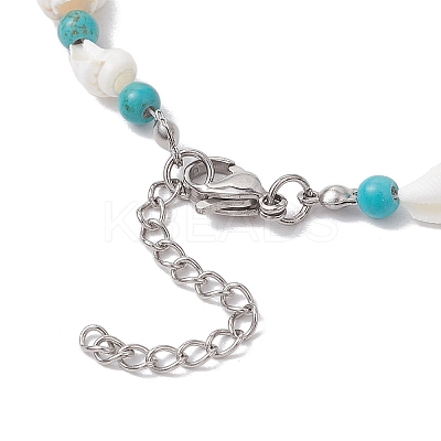 2Pcs 2 Styles Shell Beaded Bracelets BJEW-TA00586-01-1