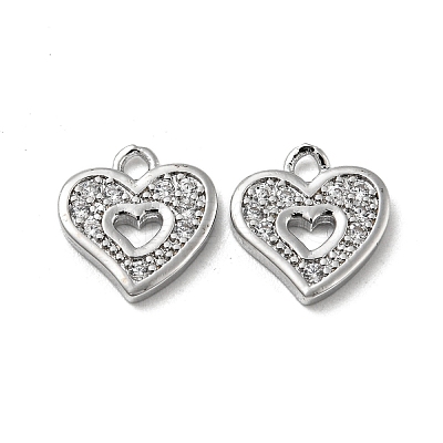 Brass Micro Pave Cubic Zirconia Pendants KK-H460-47P-1