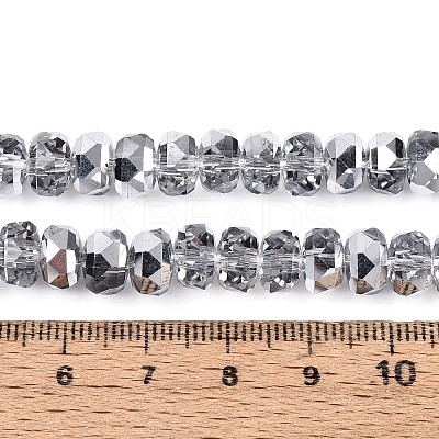 Electroplate Transparent Glass Beads Strands X-EGLA-N022-04A-C01-1