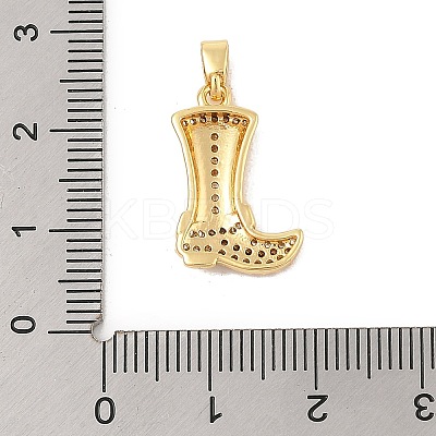 Brass Micro Pave Cubic Zirconia Pendants KK-R100-08G-1