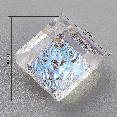 Embossed Glass Rhinestone Pendants GLAA-J101-03A-001MO-1