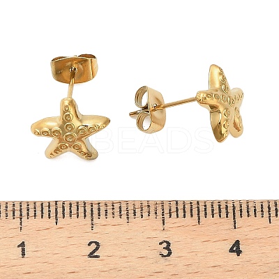 304 Stainless Steel Stud Earrings EJEW-C162-02B-G-1