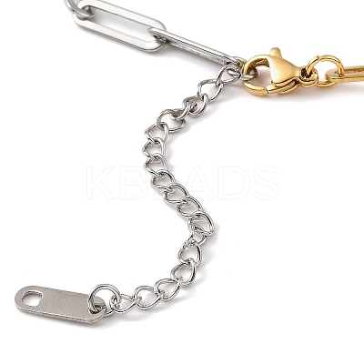 304 Stainless Steel Paperclip Chain Necklaces for Women STAS-Z101-05GP-1