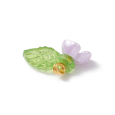 6pcs Resin Imitation Pearl Charms PALLOY-JF03423-1