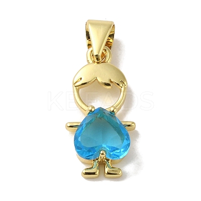 Rack Plating Brass Glass Pendants KK-P272-18B-G03-1