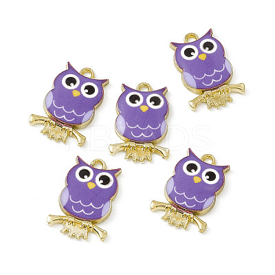 Painted Alloy Pendants PALLOY-P288-01G-12-1