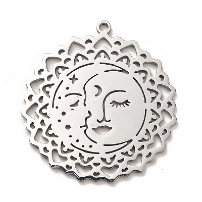 Non-Tarnish 304 Stainless Steel Pendants STAS-B054-09P-1