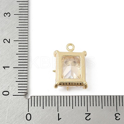 Brass Micro Pave Cubic Zirconia Pendants KK-M326-21G-1