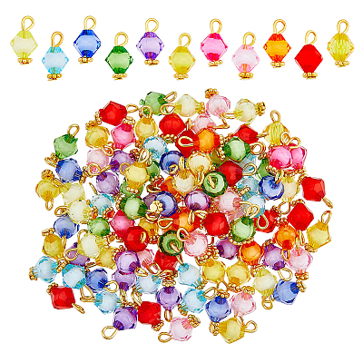 200Pcs Transparent Acrylic Charms FIND-DC0001-75-1