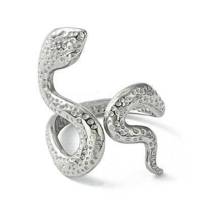 Non-Tarnish 304 Stainless Steel Open Cuff Ring RJEW-L110-034P-1