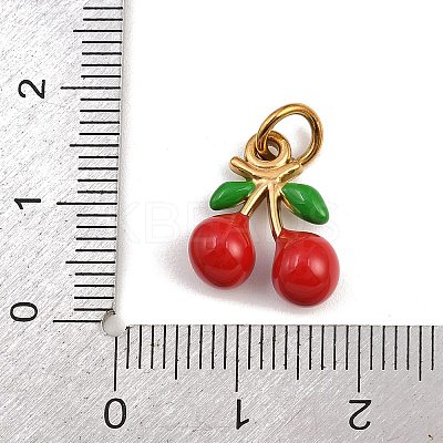 304 Stainless Steel Enamel Pendants Ion Plating(IP) STAS-I349-01G-01-1
