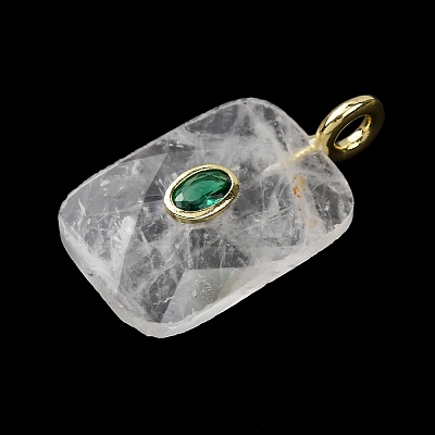 Natural Quartz Crystal Faceted Pendants G-B186-01G-10-1