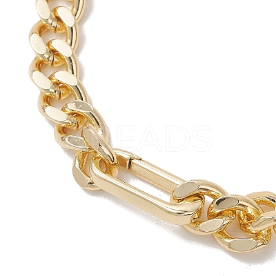 Brass Cuban Link Chain Bracelets BJEW-JB13349-1