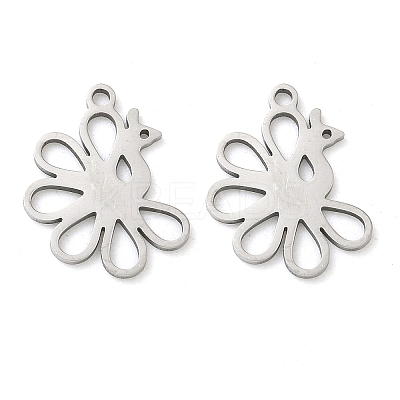 201 Stainless Steel Pendants STAS-F337-08P-1