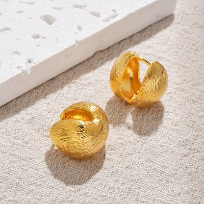 Textured Teardrop Brass Hoop Earrings for Women EJEW-U055-26G-1