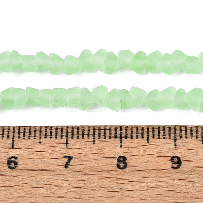 Frosted Transparent Glass Beads Strands LS-GLAA-N016-4mm-07-1