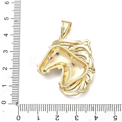 Brass Micro Pave Cubic Zirconia Pendants KK-F930-28A-G-1